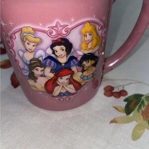 Disney Pink Mug with Princess Characters